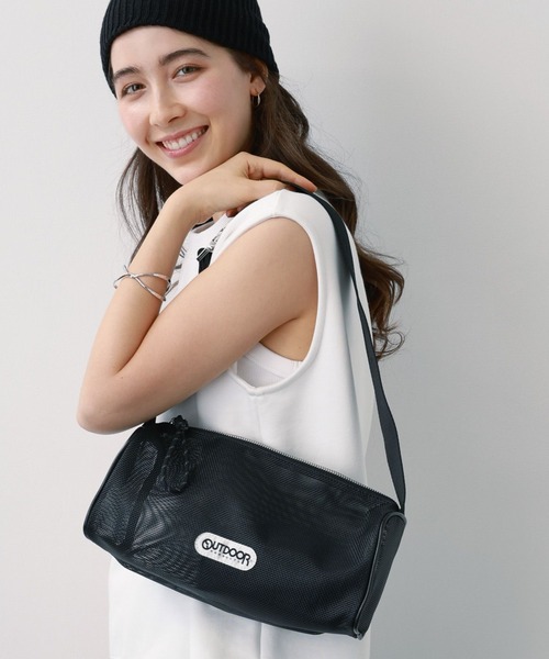 OUTDOOR PRODUCTS（アウトドアプロダクツ）の「【OUTDOOR PRODUCTS】メッシュBOXショルダー（ショルダーバッグ・レディース・ホワイト/ブラック・FREE）」の21枚目の写真