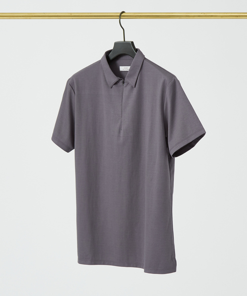 5351 POUR LES HOMMES(ゴーサンゴーイチプールオム)の「スリット ジップ ポロシャツ(ポロシャツ・メンズ・チャコールグレー/ブラック・44/46/48/50)」の1枚目の写真
