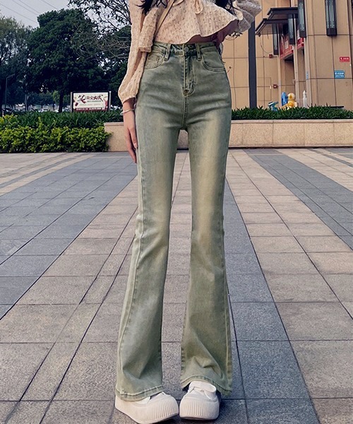 gossip!ロサンゼルス(ゴシップロサンゼルス)の「ストレッチデニムパンツ デニムパンツ(デニムパンツ・レディース・ブルー/スミクロ・M/S)」の2枚目の写真