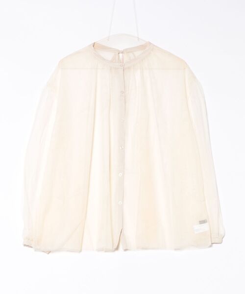 STYLEBLOCK(スタイルブロック)の「チュールビッグシャツ(シャツ/ブラウス・レディース・ブラック/グリーン/ベージュ/アイボリー・FREE)」の2枚目の写真