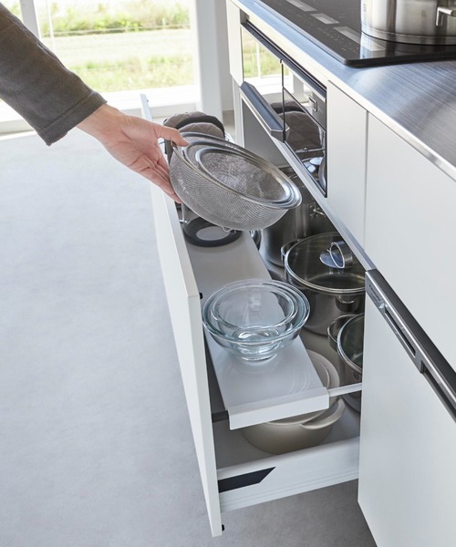 tower（タワー）の「tower（タワー）伸縮キッチン引き出し中ラック ワイド（キッチン収納・レディース・ホワイト・ONE SIZE）」の12枚目の写真