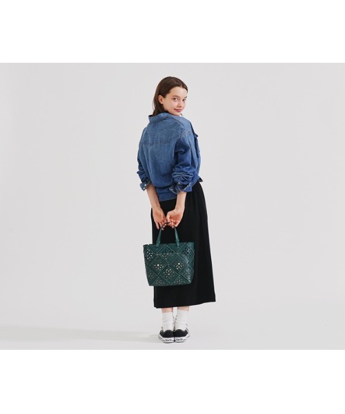 genten（ゲンテン）の「サスカットバスケット ハンドバッグ（ショルダーバッグ・レディース・ライトブラウン/ブラウン/ダークブラウン/ホワイト/グリーン・FREE）」の11枚目の写真