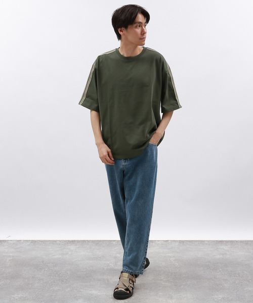 LAKOLE(ラコレ)の「袖モチーフラインT半袖 / 130618(Tシャツ/カットソー・メンズ・ブラック/グリーン/オフホワイト・MEDIUM/LARGE/X-LARGE)」の16枚目の写真