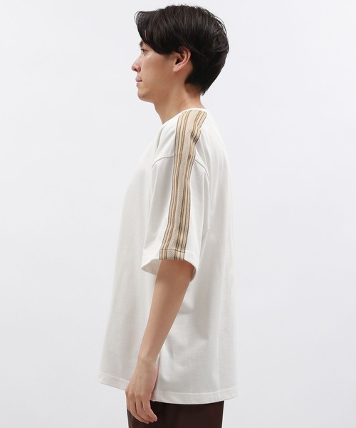 LAKOLE(ラコレ)の「袖モチーフラインT半袖 / 130618(Tシャツ/カットソー・メンズ・ブラック/グリーン/オフホワイト・MEDIUM/LARGE/X-LARGE)」の18枚目の写真