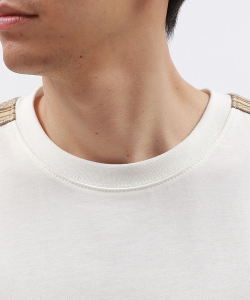 LAKOLE(ラコレ)の「袖モチーフラインT半袖 / 130618(Tシャツ/カットソー・メンズ・ブラック/グリーン/オフホワイト・MEDIUM/LARGE/X-LARGE)」の8枚目の写真