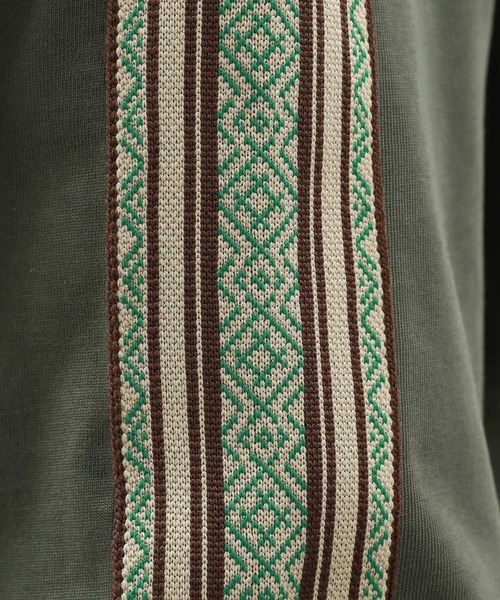 LAKOLE(ラコレ)の「袖モチーフラインT半袖 / 130618(Tシャツ/カットソー・メンズ・ブラック/グリーン/オフホワイト・MEDIUM/LARGE/X-LARGE)」の6枚目の写真