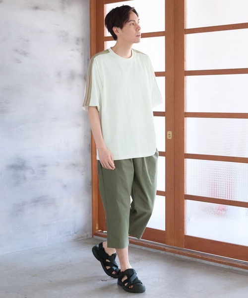 LAKOLE(ラコレ)の「袖モチーフラインT半袖 / 130618(Tシャツ/カットソー・メンズ・ブラック/グリーン/オフホワイト・MEDIUM/LARGE/X-LARGE)」の20枚目の写真