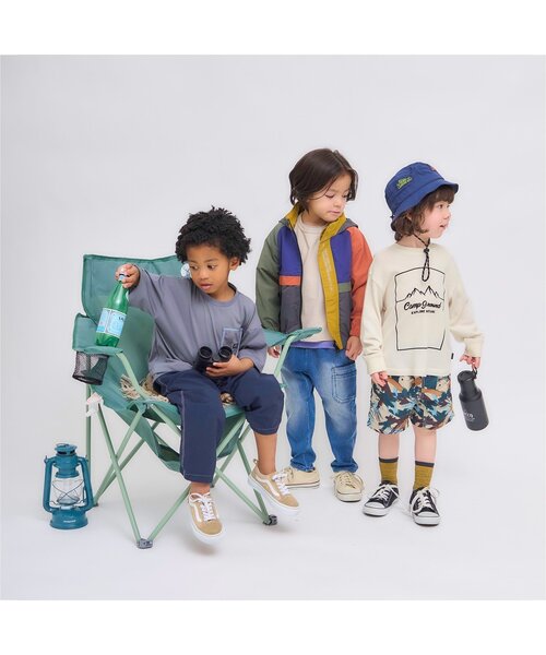 F.O.KIDS(エフオーキッズ)の「3色3柄長袖Tシャツ(Tシャツ/カットソー・キッズ・キナリ/ネイビー/ブラウン・80/90/95/100/110/120/130/140/150)」の5枚目の写真