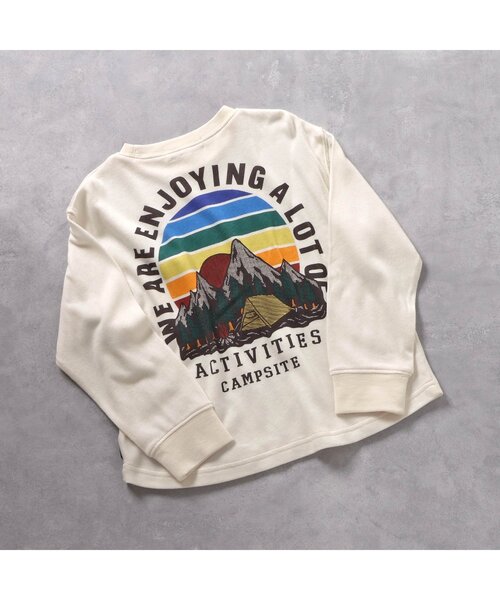 F.O.KIDS(エフオーキッズ)の「3色3柄長袖Tシャツ(Tシャツ/カットソー・キッズ・キナリ/ネイビー/ブラウン・80/90/95/100/110/120/130/140/150)」の8枚目の写真