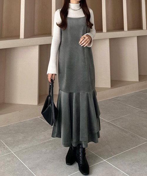 メルローズ☆ベロア☆ワンピ☆ドレス （flower（フラワー）の「メル  