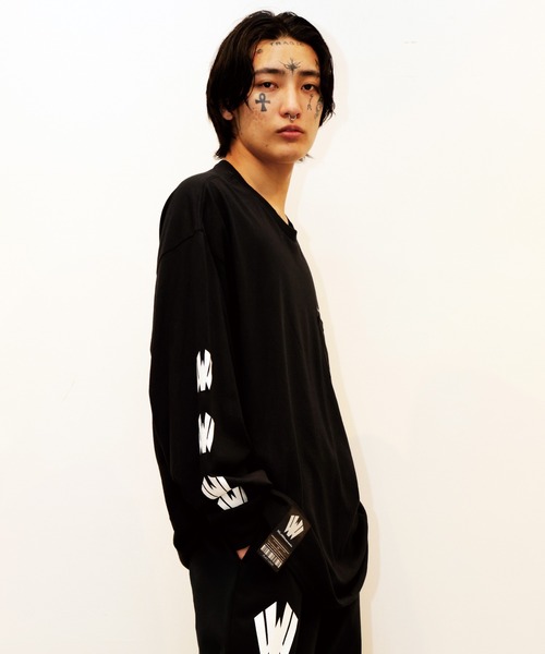 [W] by VIRGOwearworks（ダブリューバイヴァルゴウェアーワークス）の「W-sunrise lst（Tシャツ/カットソー・メンズ・イエロー/ホワイト/ブラック・M/L/XL/XXL）」の3枚目の写真