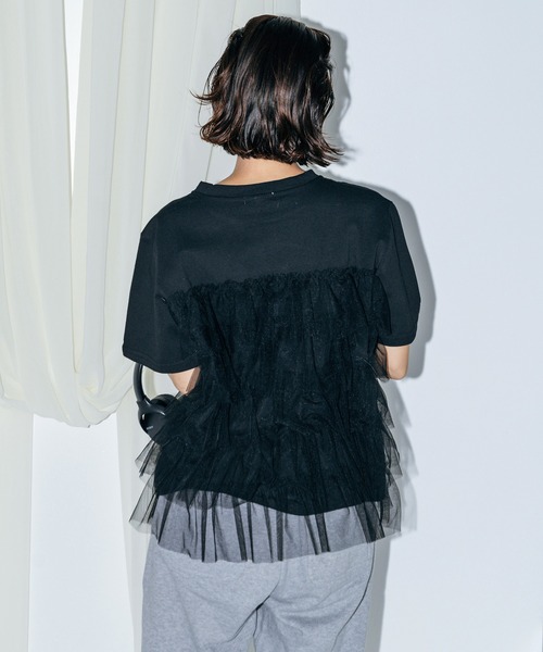 セール】チュールドッキングT（Tシャツ/カットソー）｜LIENCOEUR
