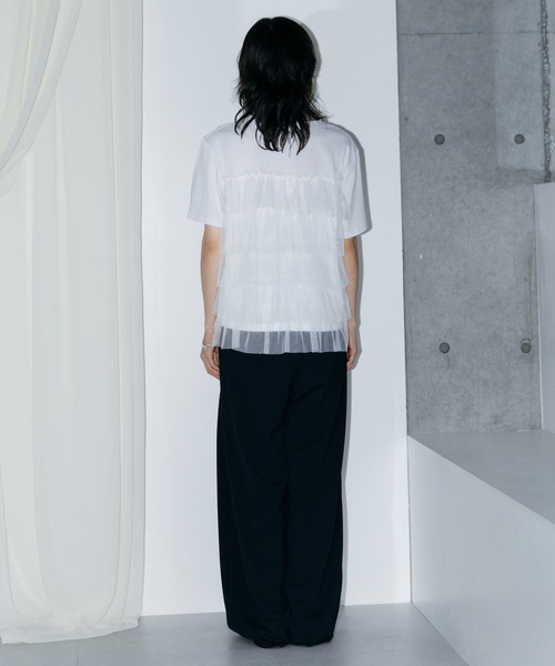 LIENCOEUR(リアンクール)の「チュールドッキングT(Tシャツ/カットソー・レディース・ホワイト/ブラック・FREE)」の22枚目の写真