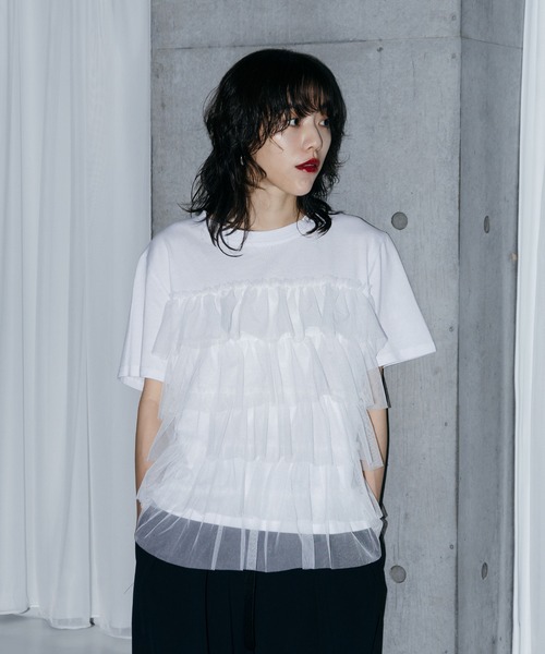 セール】チュールドッキングT（Tシャツ/カットソー）｜LIENCOEUR