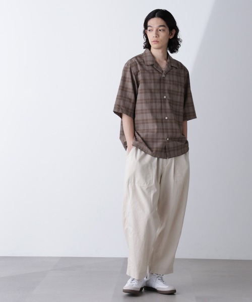 NANO universe(ナノユニバース)の「ブークレチェックオープンカラーシャツ(シャツ/ブラウス・メンズ・ブラック/モカ・M/L)」の21枚目の写真