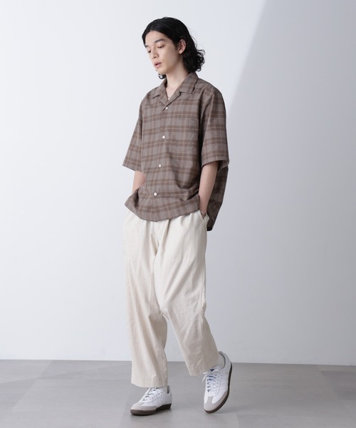 NANO universe(ナノユニバース)の「ブークレチェックオープンカラーシャツ(シャツ/ブラウス・メンズ・ブラック/モカ・M/L)」の20枚目の写真