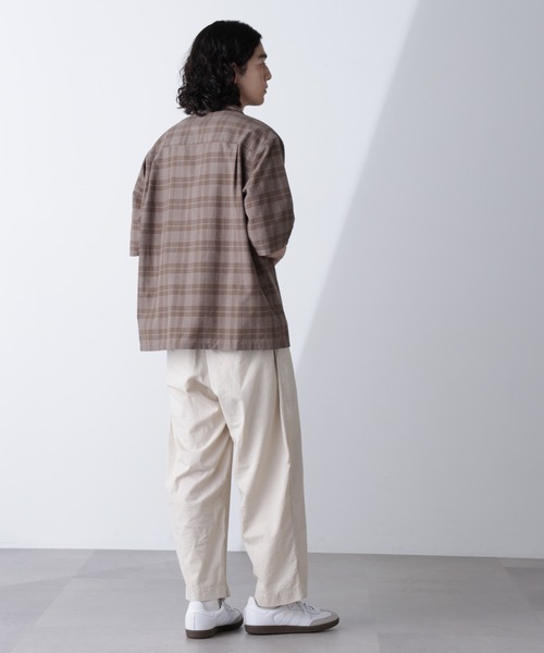 NANO universe(ナノユニバース)の「ブークレチェックオープンカラーシャツ(シャツ/ブラウス・メンズ・ブラック/モカ・M/L)」の18枚目の写真