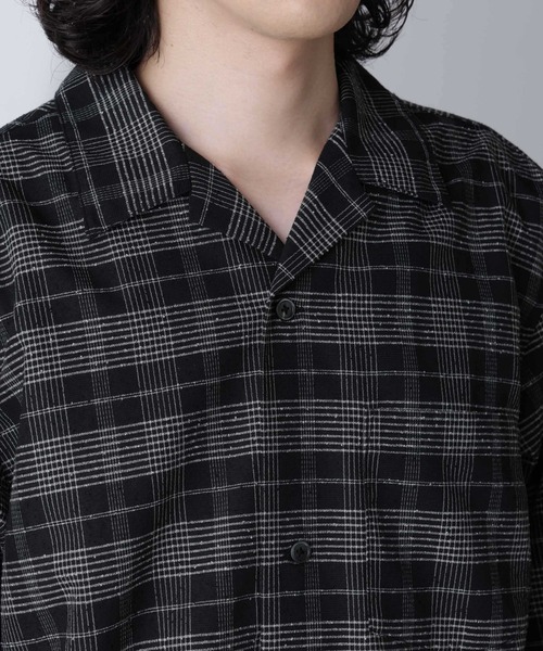 NANO universe(ナノユニバース)の「ブークレチェックオープンカラーシャツ(シャツ/ブラウス・メンズ・ブラック/モカ・M/L)」の15枚目の写真
