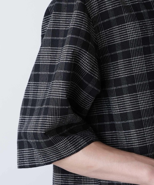 NANO universe(ナノユニバース)の「ブークレチェックオープンカラーシャツ(シャツ/ブラウス・メンズ・ブラック/モカ・M/L)」の14枚目の写真