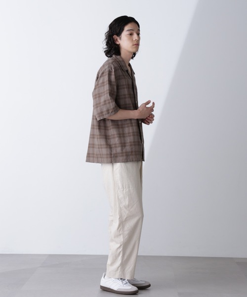 NANO universe(ナノユニバース)の「ブークレチェックオープンカラーシャツ(シャツ/ブラウス・メンズ・ブラック/モカ・M/L)」の19枚目の写真