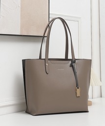 MERCURYDUO | 【MERCURYDUO/マーキュリーデュオ】両アオリポケット サイド配色A4トートバッグ　  キーチャーム付(トートバッグ)