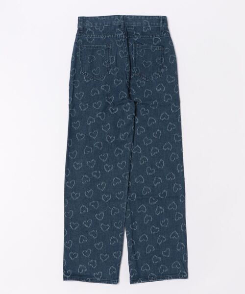 GORGE(ゴージ)の「《総柄ハート×美脚シルエット》レディース デニムパンツ ストレート 体型カバー 春夏秋(デニムパンツ・レディース・ブルー/ライトブルーグレー・S/M)」の7枚目の写真