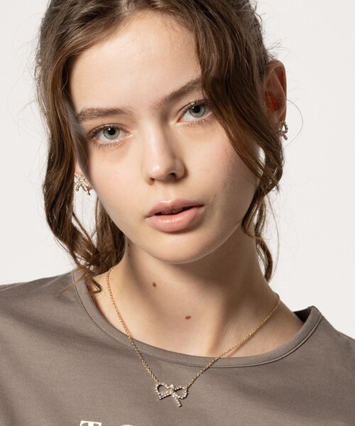 GLITTER RIBBIN NECKLACE ネックレス（ネックレス）｜TOCCA