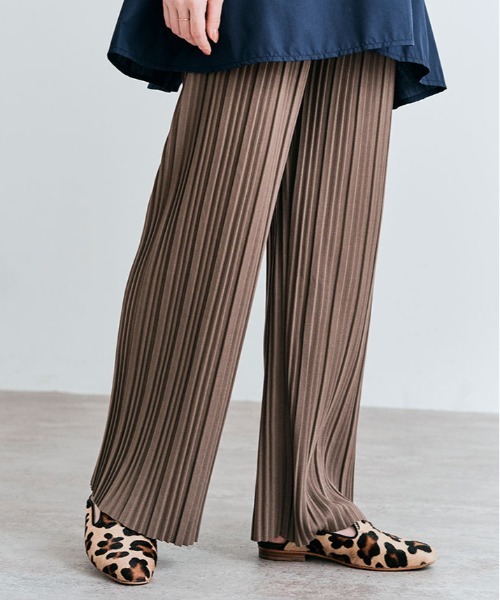 kirakiraShop（キラキラショップ）の「セルフカット アコーディオン プリーツ ワイドパンツ（その他パンツ・レディース・モカ/ネイビー/グレー/ブラック/チャコール/ブラック系/ブラック系1/バーガンディー・L/M）」の21枚目の写真