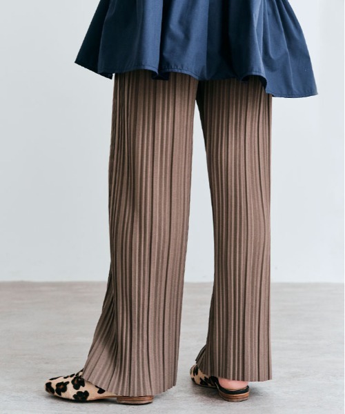 kirakiraShop（キラキラショップ）の「セルフカット アコーディオン プリーツ ワイドパンツ（その他パンツ・レディース・モカ/ネイビー/グレー/ブラック/チャコール/ブラック系/ブラック系1/バーガンディー・L/M）」の22枚目の写真