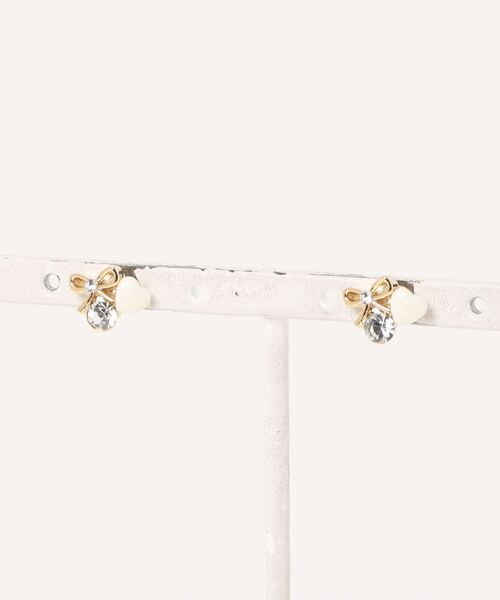 Peony(ピオニー)の「【Peony/ピオニー】/ハート リボン ビジューピアス(ピアス(両耳用)・レディース・シルバー系1/ゴールド系2/ゴールド系4/シルバー系3/ゴールド系1/ゴールド系3/シルバー系4/シルバー系2・FREE)」の21枚目の写真