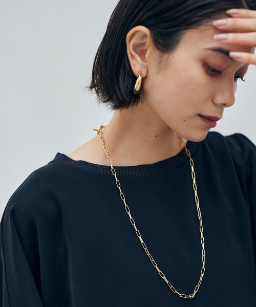 BARNYARDSTORM（バンヤードストーム）の「BARNYARDSTORM / 中空カーブピアス（ピアス（両耳用）・レディース・ゴールド/シルバー・FREE）」の4枚目の写真