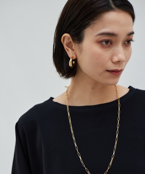 BARNYARDSTORM（バンヤードストーム）の「BARNYARDSTORM / 中空カーブピアス（ピアス（両耳用）・レディース・ゴールド/シルバー・FREE）」の5枚目の写真