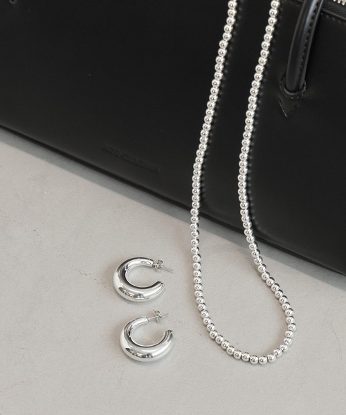 BARNYARDSTORM（バンヤードストーム）の「BARNYARDSTORM / 中空カーブピアス（ピアス（両耳用）・レディース・ゴールド/シルバー・FREE）」の15枚目の写真