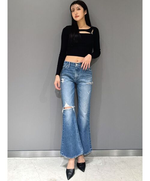 GYDA（ジェイダ）の「GYGYチャームニットトップス（ニット/セーター・レディース・オフホワイト/ブラック・FREE）」の8枚目の写真