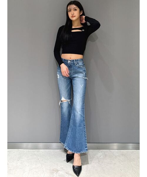 GYDA（ジェイダ）の「GYGYチャームニットトップス（ニット/セーター・レディース・オフホワイト/ブラック・FREE）」の11枚目の写真