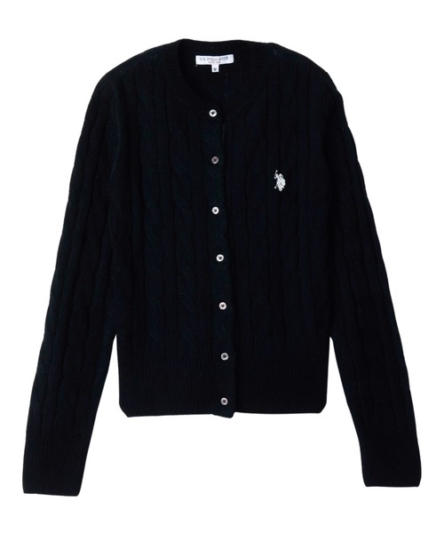 カーディガン 「U.S. POLO ASSN. Ada.別注/ユーエスポロアッスン」ケーブルニットカーディガン レディース セール】【U.S. POLO ASSN. Ada.別注/ユーエスポロアッスン