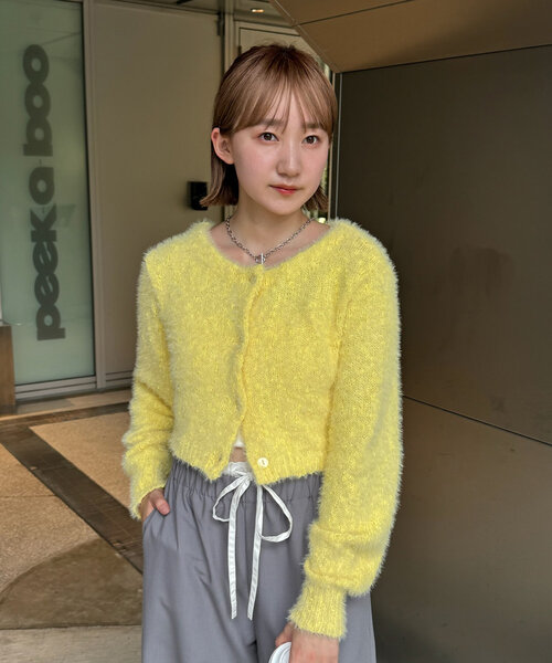 mline（エムライン）の「[mline]ポコシャギーカーデ（カーディガン/ボレロ・レディース・ベージュ/イエロー/アイボリー/ブラック/ブルー・FREE）」の16枚目の写真