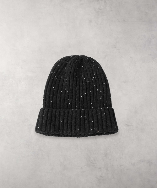 Right-on（ライトオン）の「ラメニットワッチ（ニットキャップ/ビーニー・レディース・グレー/ブラック/キナリ・フリー）」の2枚目の写真