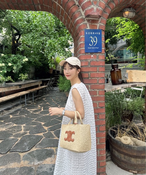 【セール】back design sheer check ops / バックデザインシアーチェックワンピース（ワンピース）｜I_am（アイアム）