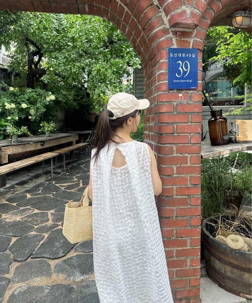 【セール】back design sheer check ops / バックデザインシアーチェックワンピース（ワンピース）｜I_am（アイアム）