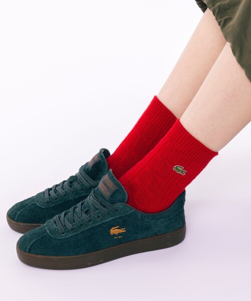 LACOSTE（ラコステ）の「エッセンシャルケーブルニットウィメンズソックス 22-24cm（ソックス/靴下・レディース・アイボリー/レッド/グリーン/ダークネイビー・24.0cm）」の10枚目の写真