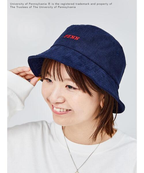 Lugnoncure(ルノンキュール)の「カレッジロゴ刺繍バケットハット(ハット・レディース・ネイビー/ボルドー/オフホワイト・F)」の3枚目の写真