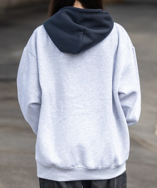 THRASHER(スラッシャー)の「【at】〔THRASHER/スラッシャー〕裏起毛 ワンポイントロゴ刺繍 ボクシーフィット パーカー(パーカー・メンズ・ネイビー/ホワイト/グリーン/ブラック/アッシュグレー/グレー/アイボリー/ブラウン・MEDIUM/LARGE)」の13枚目の写真