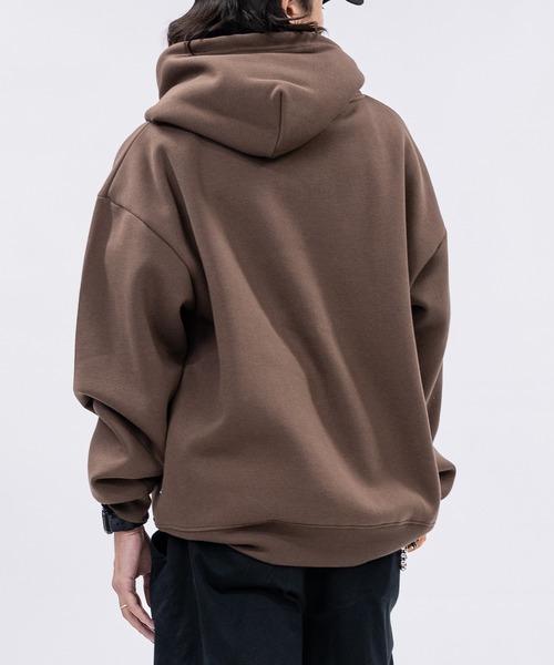 THRASHER(スラッシャー)の「【at】〔THRASHER/スラッシャー〕裏起毛 ワンポイントロゴ刺繍 ボクシーフィット パーカー(パーカー・メンズ・ネイビー/ホワイト/グリーン/ブラック/アッシュグレー/グレー/アイボリー/ブラウン・MEDIUM/LARGE)」の22枚目の写真