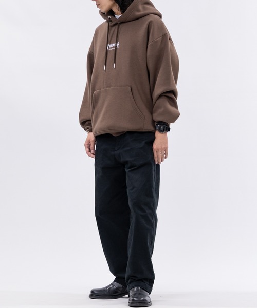 THRASHER(スラッシャー)の「【at】〔THRASHER/スラッシャー〕裏起毛 ワンポイントロゴ刺繍 ボクシーフィット パーカー(パーカー・メンズ・ネイビー/ホワイト/グリーン/ブラック/アッシュグレー/グレー/アイボリー/ブラウン・MEDIUM/LARGE)」の20枚目の写真
