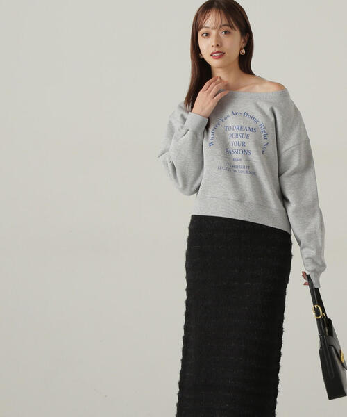 PROPORTION BODY DRESSING（プロポーションボディドレッシング）の「ロゴスエット / 1214260002（スウェット・レディース・グレー系その他/オフホワイト/ネイビー・FREE）」の6枚目の写真