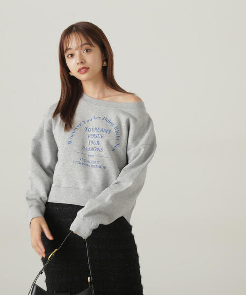 PROPORTION BODY DRESSING（プロポーションボディドレッシング）の「ロゴスエット / 1214260002（スウェット・レディース・グレー系その他/オフホワイト/ネイビー・FREE）」の7枚目の写真