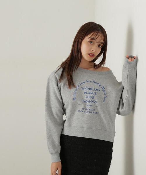 PROPORTION BODY DRESSING（プロポーションボディドレッシング）の「ロゴスエット / 1214260002（スウェット・レディース・グレー系その他/オフホワイト/ネイビー・FREE）」の8枚目の写真