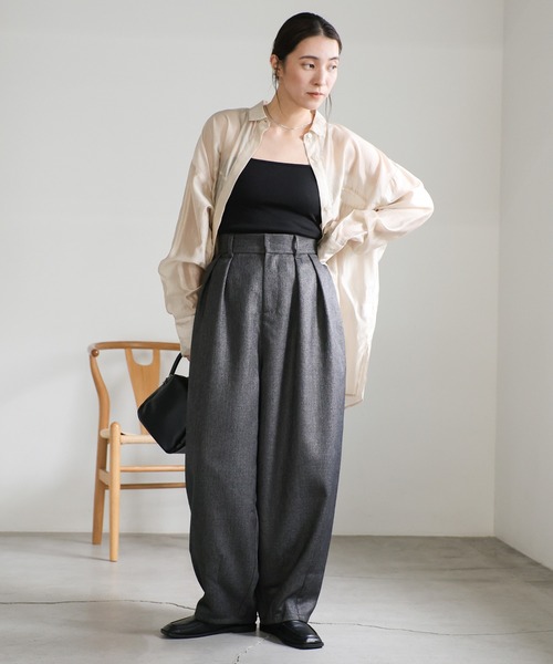 セール】ツイードスラックスカーブパンツ（スラックス）｜select MOCA