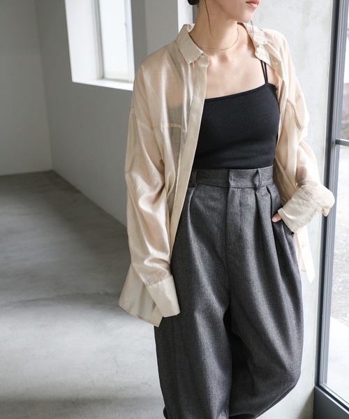 select MOCA(セレクトモカ)の「ツイードスラックスカーブパンツ(スラックス・レディース・グレー/ブラック・LARGE/MEDIUM)」の15枚目の写真
